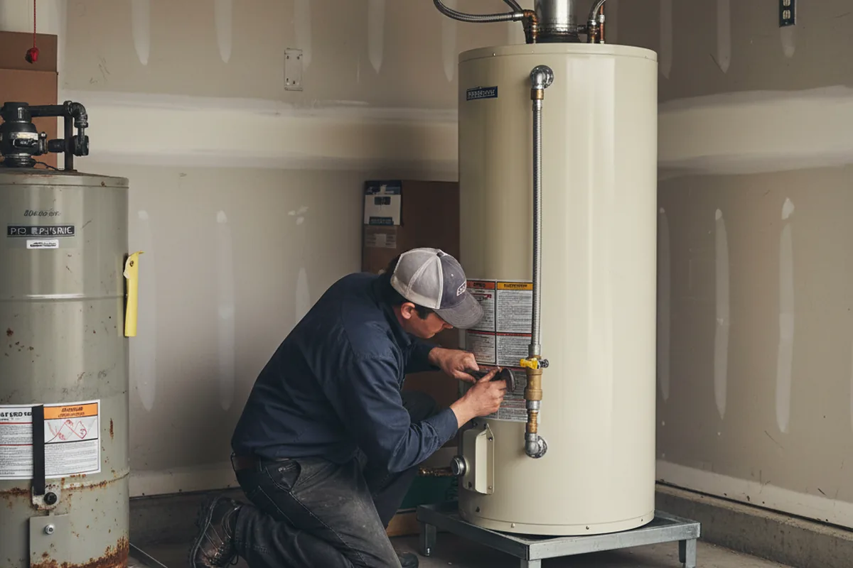Water heater and shutoff valve replacement in Wingate